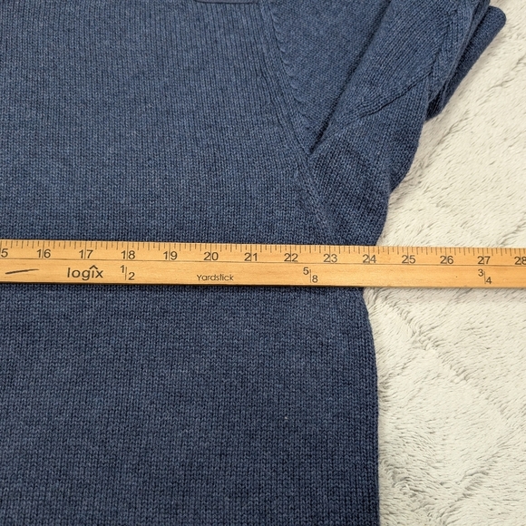 Duluth Trading Co Sweater Mens XL Blue Colonel Bicks Cotton Wool Commando Knit - Picture 4 of 7